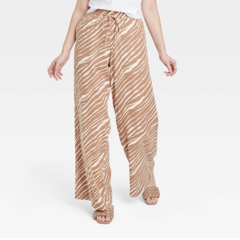 A New Day-Target-Women’s High-Rise, Wide Leg, Pull-On Linen Pants - Medium -NWOT